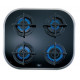 TEKA Encimeras polivalentes  GAS POLIVALENTE CG.1 4G AI AL NAT INOX. 10205283, 4 zonas, Negro, Sin zona gigante